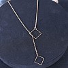 Alloy Cable Chain Square Lariat Necklaces for Women WG98ABB-01-4