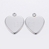 Non-Tarnish 201 Stainless Steel Pendant Cabochon Settings X-STAS-P198-13A-2