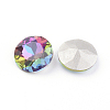 Pointed Back & Back Plated Glass Rhinestone Cabochons RGLA-J012-10mm-001VO-2