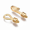 Brass Hook and S-Hook Clasps X-KK-T063-70G-NF-4