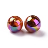 UV Plating Rainbow Iridescent Acrylic Beads PACR-H003-14-2