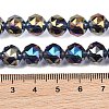 Transparent Electroplate Glass Beads Strands EGLA-N002-34C-B17-3