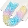 Transparent Painted Glass Beads Strands LS-DGLA-A034-T3mm-A21-1
