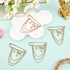 4Pcs Moon & Star Alloy Rhinestone Hanging Chain Brooch JEWB-FG0001-84A-4