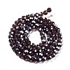Electroplate Transparent Glass Beads Strands EGLA-A035-T6mm-A13-2