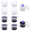 10Pcs 2 Colors Round Jewelry Clear Plastic Loose Diamond Storage Box CON-GF0001-15A-1