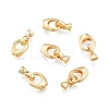 Brass Fold Over Clasps X-KK-A165-01G-2