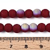 Frosted Opaque Glass Beads Strands GLAA-T032-P6mm-MBB05-4
