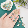 20Pcs Opaque Resin Imitation Shell Pendants RESI-AR0001-32-4