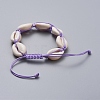 Natural Cowrie Shell Braided Beads Bracelets BJEW-JB05057-3