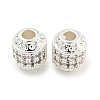 Rack Plating Brass Micro Pave Clear Cubic Zirconia Beads KK-L215-309S-1