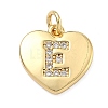 Brass Micro Pave Clear Cubic Zirconia Pendants KK-D229-01G-05-1