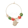 Christmas Theme Alloy Enamel Wine Glass Charms AJEW-JO00190-3