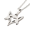 Non-Tarnish 306 Stainless Steel Pendant Necklace for Women NJEW-Q772-01P-03-2