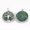 Synthetic Malachite Pendants G-S292-10A-P-2