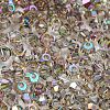 Full Rainbow Plated Transparent Electroplate Glass Beads EGLA-M030-02A-FR03-2
