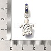 Rack Plating Alloy Rhinestone European Dangle Charms FIND-H005-45P-02-3