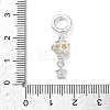 Brass Pave Gold Cubic Zirconia European Dangle Charms KK-K407-37S-01-3