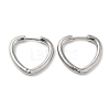 Rack Plating Brass Heart Hoop Earrings for Women EJEW-D059-23P-1