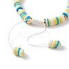 Handmade Disc Polymer Clay Braided Bead Bracelets Set BJEW-TA00043-32