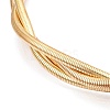 Iron Braided Round Snake Chains Choker Necklaces NJEW-T016-03G-3