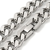 Non-Tarnish 201 Stainless Steel Cuban Link Chain Necklaces for Women and Men NJEW-F322-15P-04-1