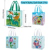 Gorgecraft 8Pcs 4 Styles Non-Woven Fabric Reusable Folding Gift Bags with Handle ABAG-GF0001-19C-2