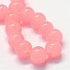 Baking Paint Imitation Jade Glass Round Bead Strands DGLA-Q021-4mm-03-2