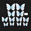 PVC Plastic Artificial 3D Butterfly Decorations DIY-I072-02B-1