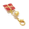 Christmas Gift Handmade Glass Seed Beads Pendant Decoraitons HJEW-MZ00350-01-4
