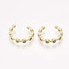 Brass Cubic Zirconia Cuff Earrings X-EJEW-S201-183-1