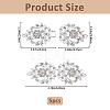 5Pcs Alloy & Crystal Rhinestone Snap Lock Clasps FIND-FH0008-91S-2