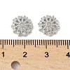 Brass Micro Pave Clear Cubic Zirconia Bead Caps KK-V015-08P-2