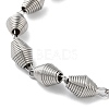 Non-Tarnish 304 Stainless Steel Bicone Link Chain Bracelets for Women BJEW-G712-05P-2