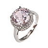 925 Sterling Silver Pave Cubic Zirconia Finger Rings RJEW-C138-01C-02-3