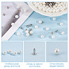 200 Sets ABS Plastic Imitation Pearl Rivet Studs KY-GO0001-06A-3