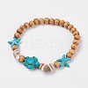 Round Wood Stretch Bracelets X-BJEW-JB03769-2