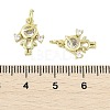 Brass Micro Pave Cubic Zirconia Pendants KK-K297-51G-01-3