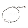 304 Stainless Steel Link Bracelets STAS-F025-11-1
