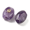 Natural Amethyst European Beads GG-CBA105B-02B-G-2