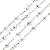 Anti-Tarnish Rhodium Plated 925 Sterling Silver Satellite Chains STER-F052-16P-1