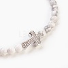 Natural Howlite Beads Stretch Bracelets BJEW-JB03823-03-2