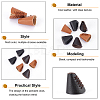   60Pcs 3 Colors PU Leather Cord Ends FIND-PH0006-58-4
