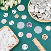 Flat Round Sublimation Blank Badge Button Parts IFIN-WH0011-79B-4