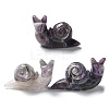Natural Amethyst Carved Healing Snail Figurines G-K342-02A-1
