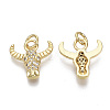 Brass Micro Pave Cubic Zirconia Charms X-ZIRC-S067-005-NF-1