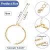8Pcs Half Finished Brass Round Beaded Bracelets AJEW-NB0003-64-2