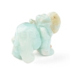 Elephant Natural Gemstone Figurine Display Decoration G-F737-02B-4