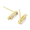 Brass Micro Pave Cubic Zirconia Earring Findings KK-A205-10G-03-2
