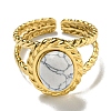 Ion Plating(IP) 304 Stainless Steel Open Cuff Rings RJEW-C079-13G-3